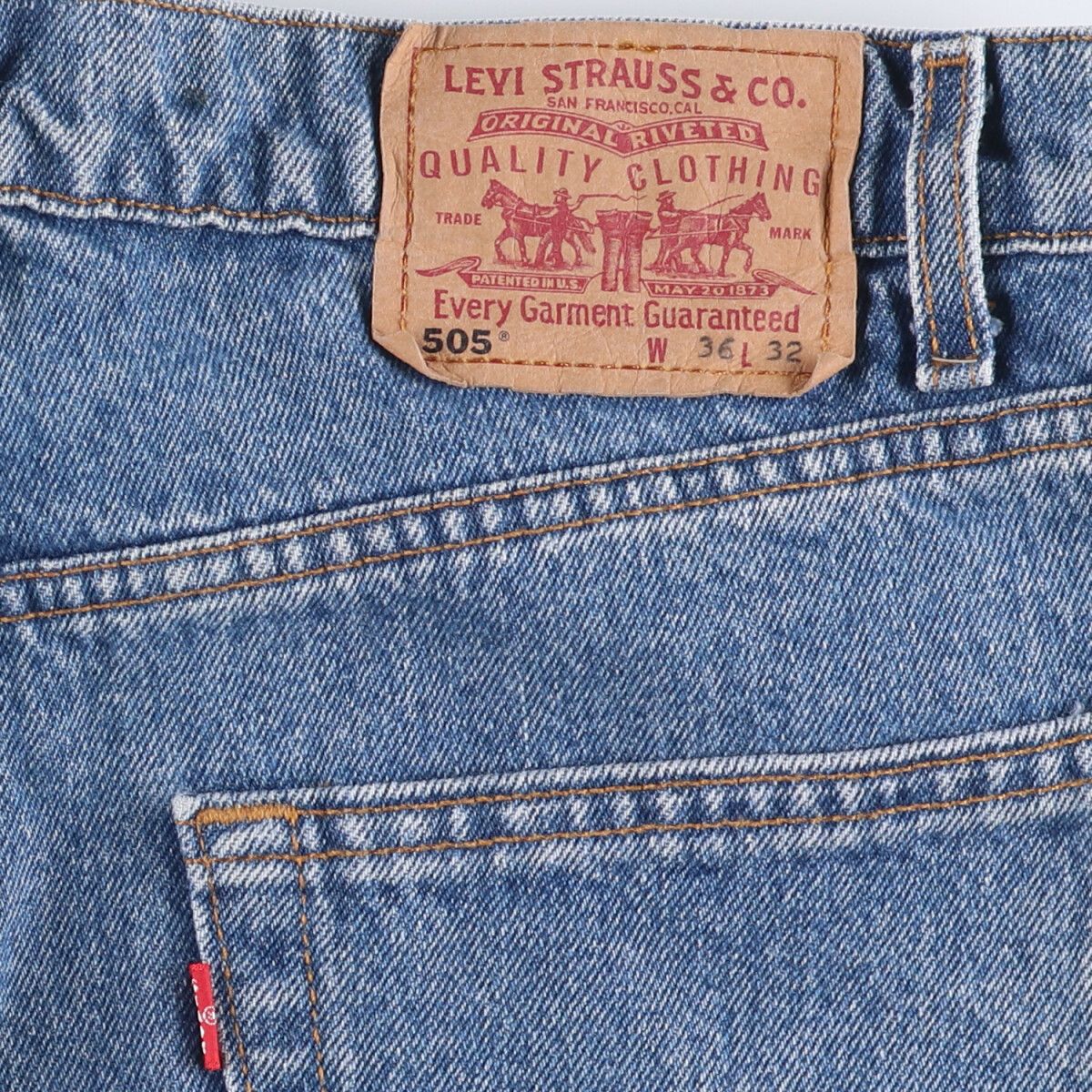 古着 90'S リーバイス Levi's 505 REGULAR FIT STRAIGHT LEG ユーロモデル テーパードデニムパンツ メンズw34相当 ヴィンテージ /eaa547650 【中古】 【250508】