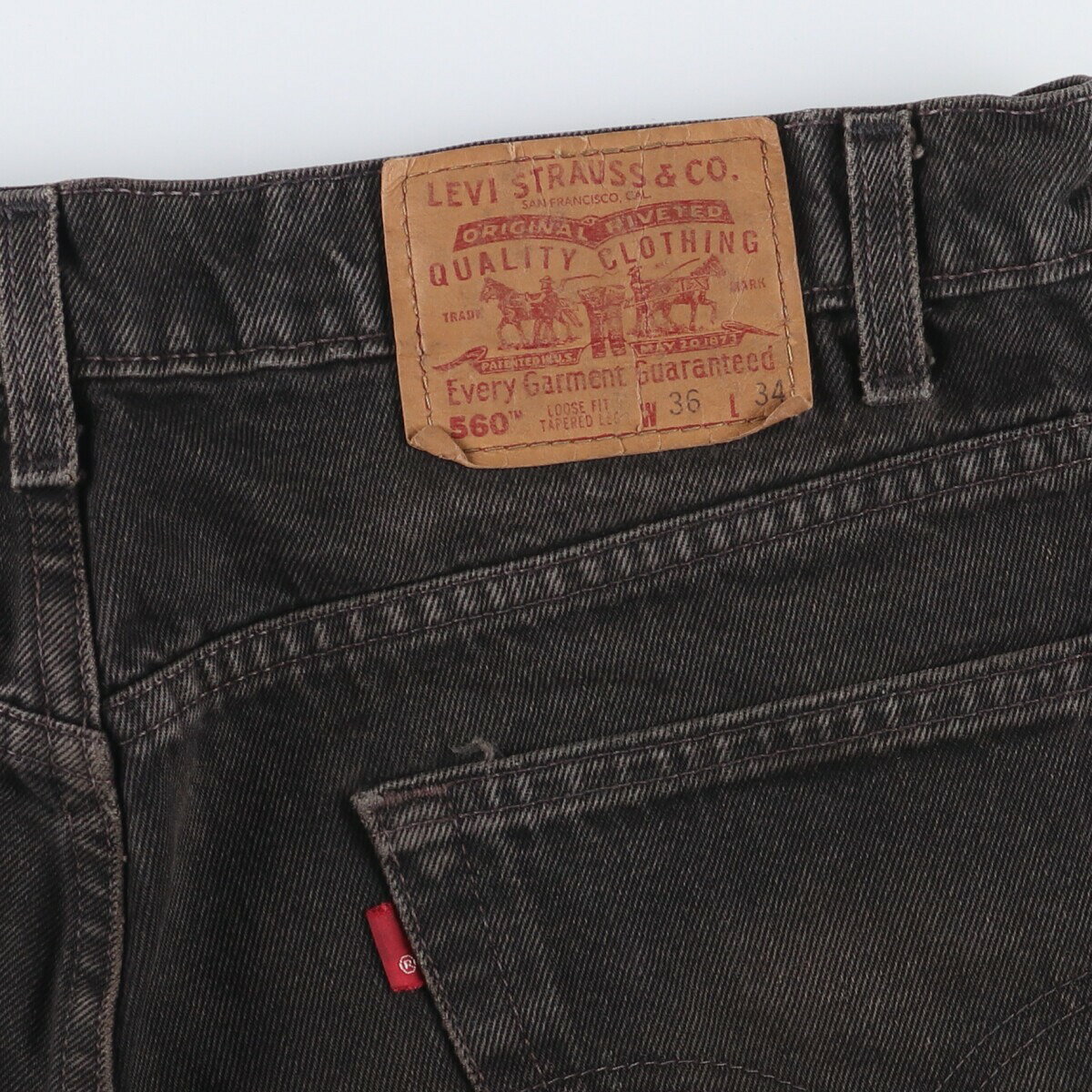 古着 90'S リーバイス Levi's 560 LOOSE FIT TAPERED LEG ブラックデニム テーパードデニムパンツ メンズw36相当 ヴィンテージ /eaa547682 【中古】 【250507】 【SS2509_10】