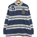 古着 ラルフローレン Ralph Lauren POLO by Ralph Lauren ボーダー柄 長袖 ラガーシャツ メンズXL相当 /eaa547926 【中古】 【250505】(4)