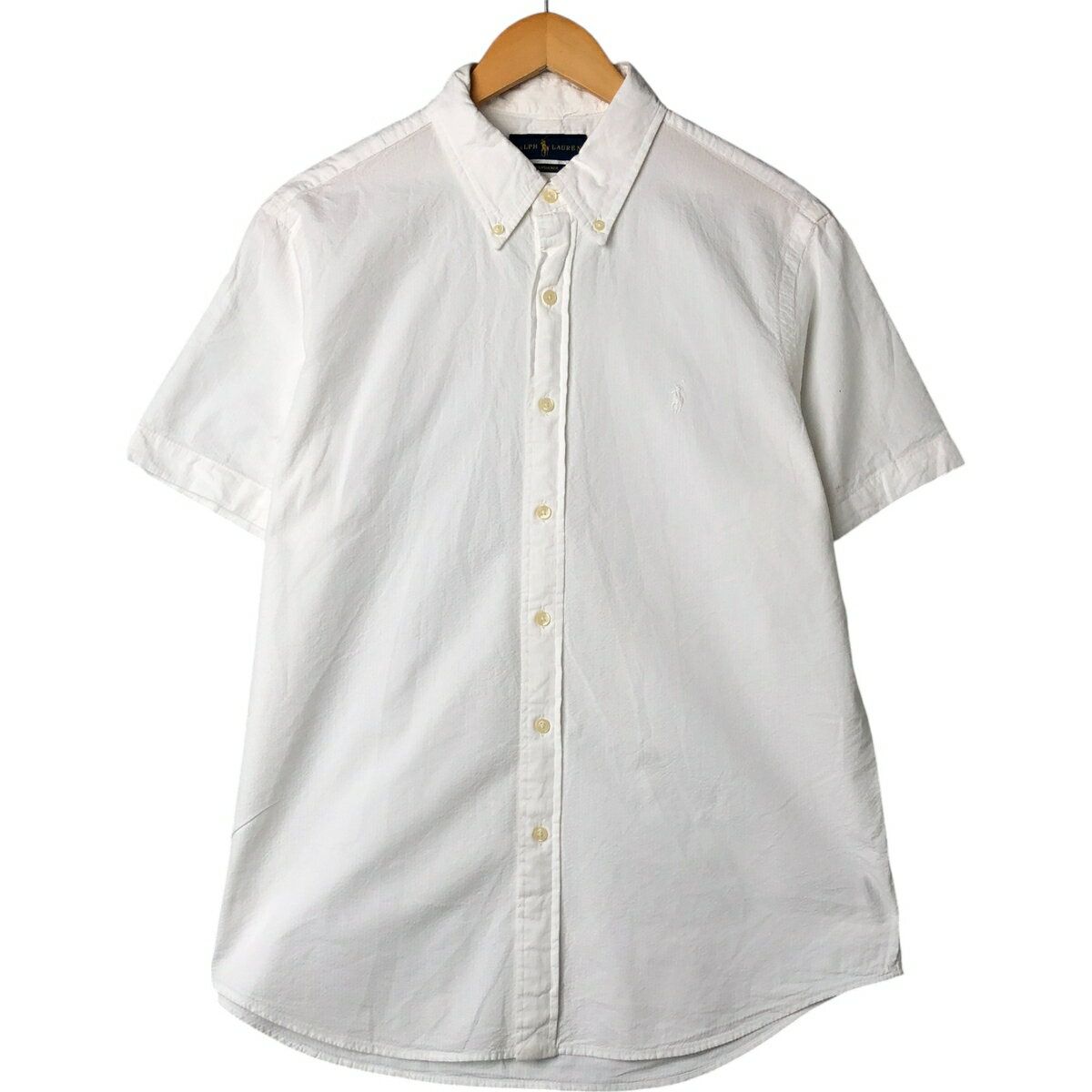 Rakuten - 古着 ラルフローレン Ralph Lauren SEERSUCKERS シアサッカー 半袖 ボタンダウンシャツ メンズL相当 /eaa548208 【中古】 【250511】 【NL2503】 【SS2603_10】