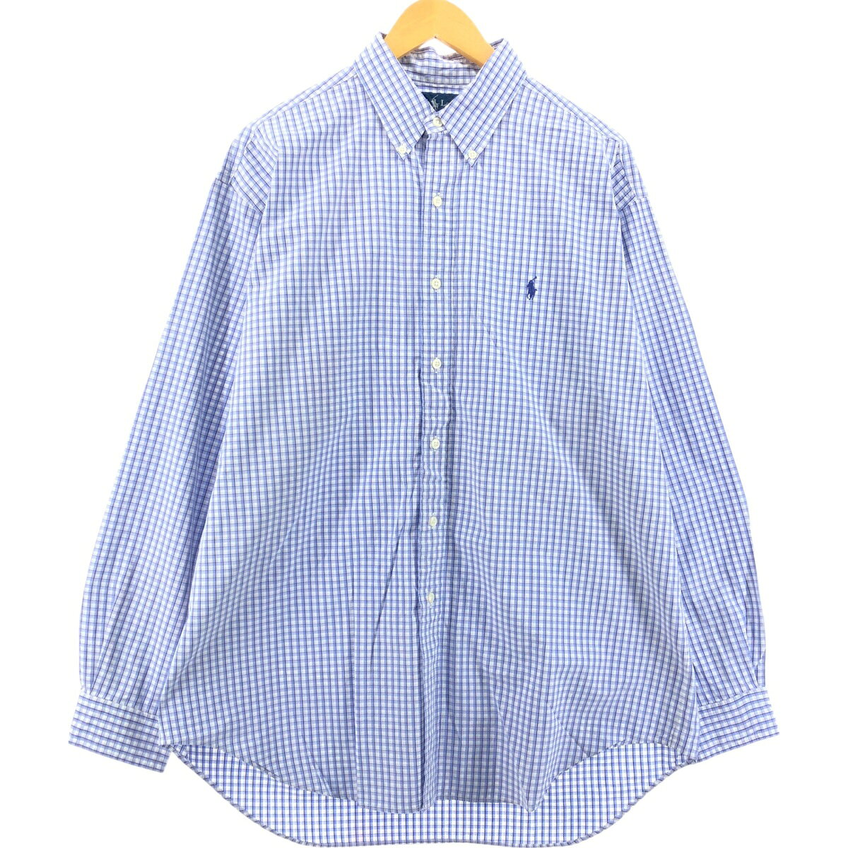 Rakuten - 古着 ラルフローレン Ralph Lauren BLAKE 長袖 ボタンダウンチェックシャツ メンズL相当 /eaa548308 【中古】 【250516】 【SS2603_10】