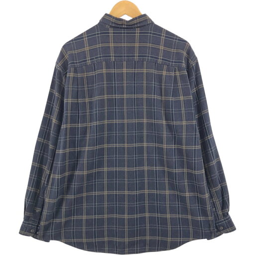 古着 エディーバウアー Eddie Bauer 長袖 ボタンダウン ライトネルチェックシャツ メンズL相当 /eaa548571 【中古】 【250616】