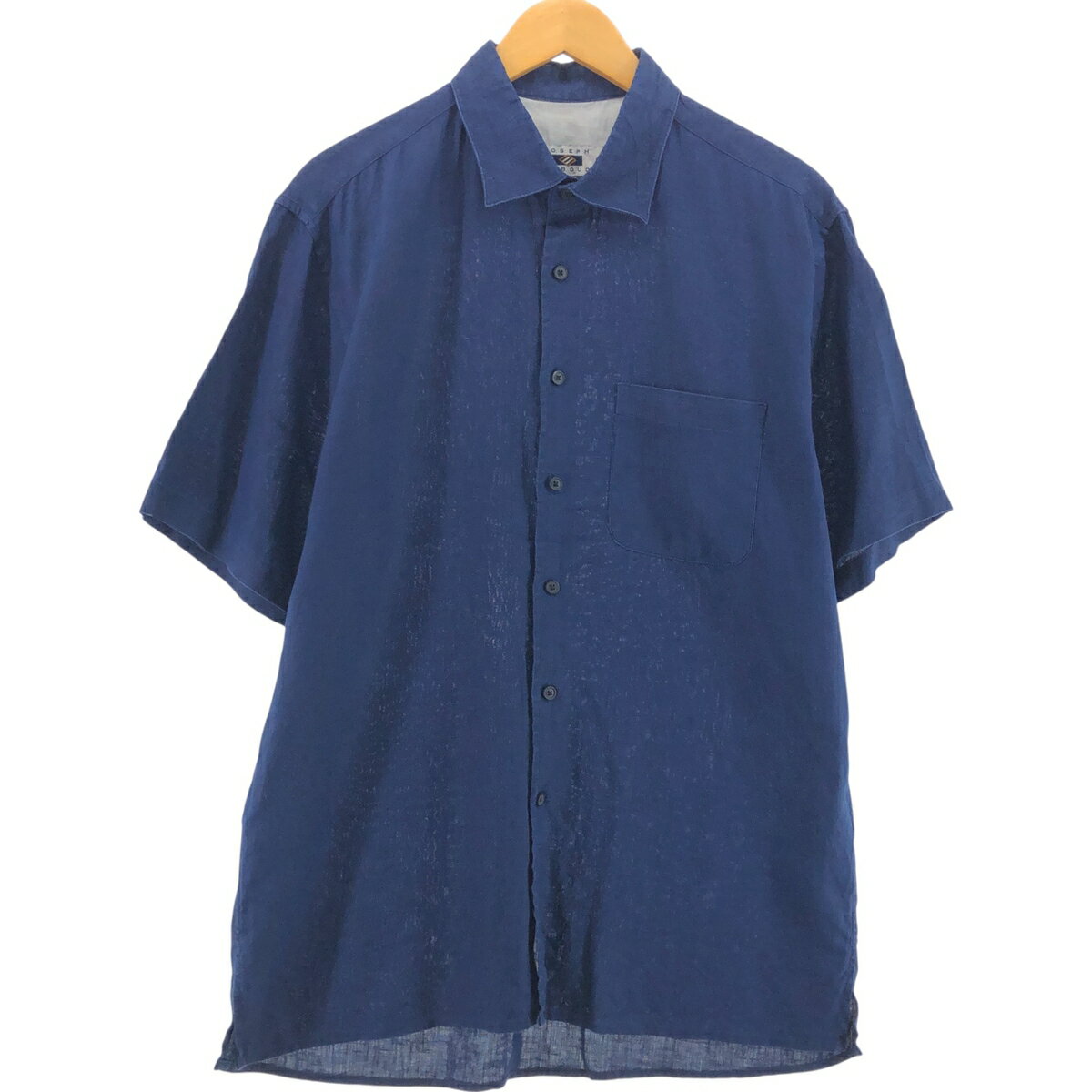古着 ジョセフアブード JOSEPH ABBOUD ワイドカラー 半袖 リネンシャツ ボックスシャツ メンズL相当 /eaa548642 【中古】 【250512】