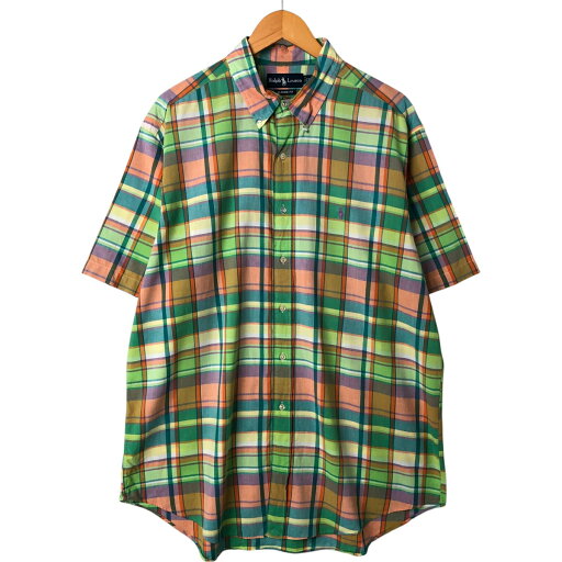 古着 ラルフローレン Ralph Lauren CLASSIC FIT クラシックフィット 半袖 ボタンダウン チェックシャツ メンズXL相当 /eaa548688 【中古】 【250516】 【NL2503】 古着 ラルフローレン Ralph Lauren CLASSIC FIT クラシックフィット 半袖 ボタンダウン チェックシャツ メンズXL相当 /eaa548688 【中古】 【250516】 【NL2503】
