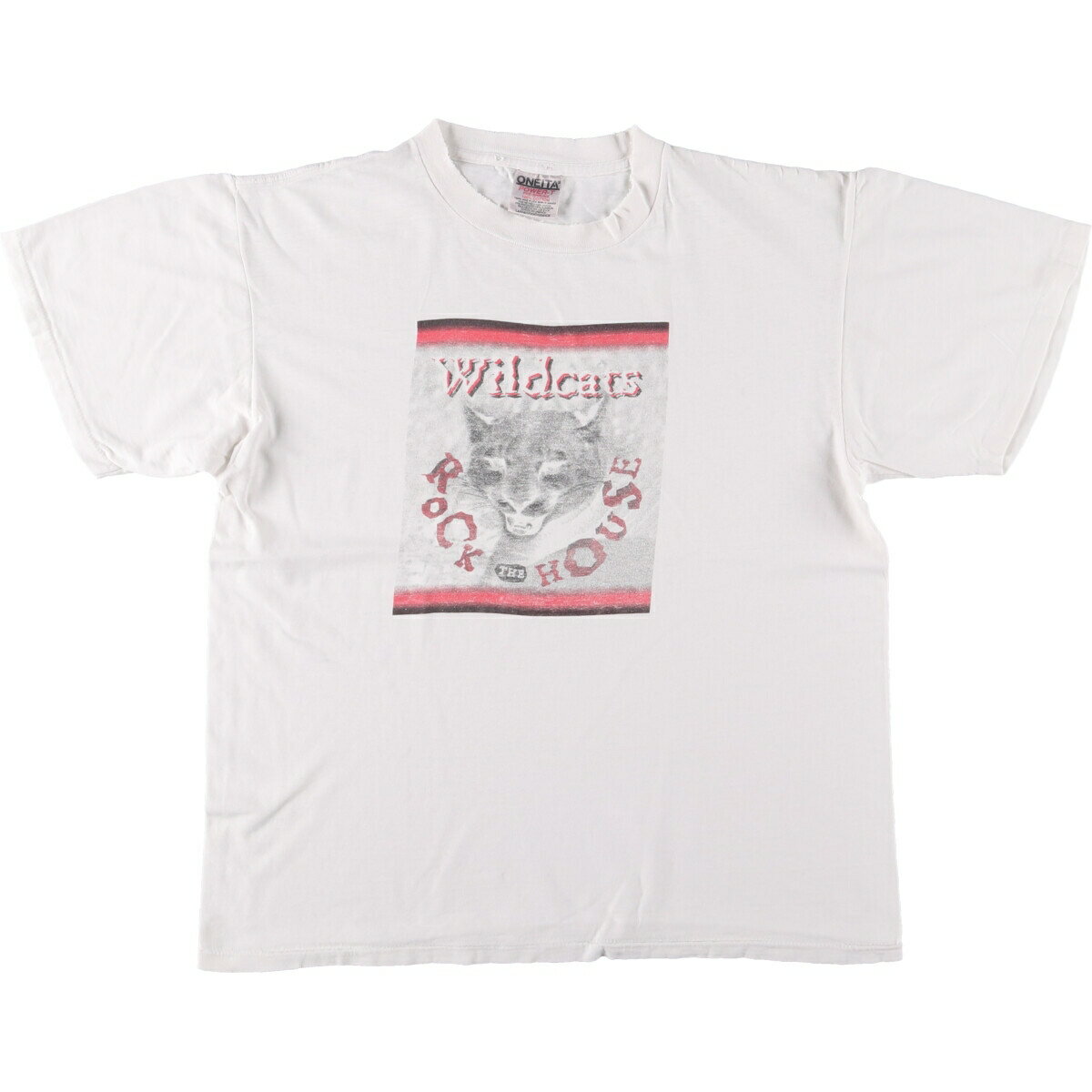 樂天商城 - 古着 オニータ ONEITA ネコ柄 アニマルTシャツ USA製 メンズL相当 /eaa548773 【中古】 【250517】 【SS2603_30】