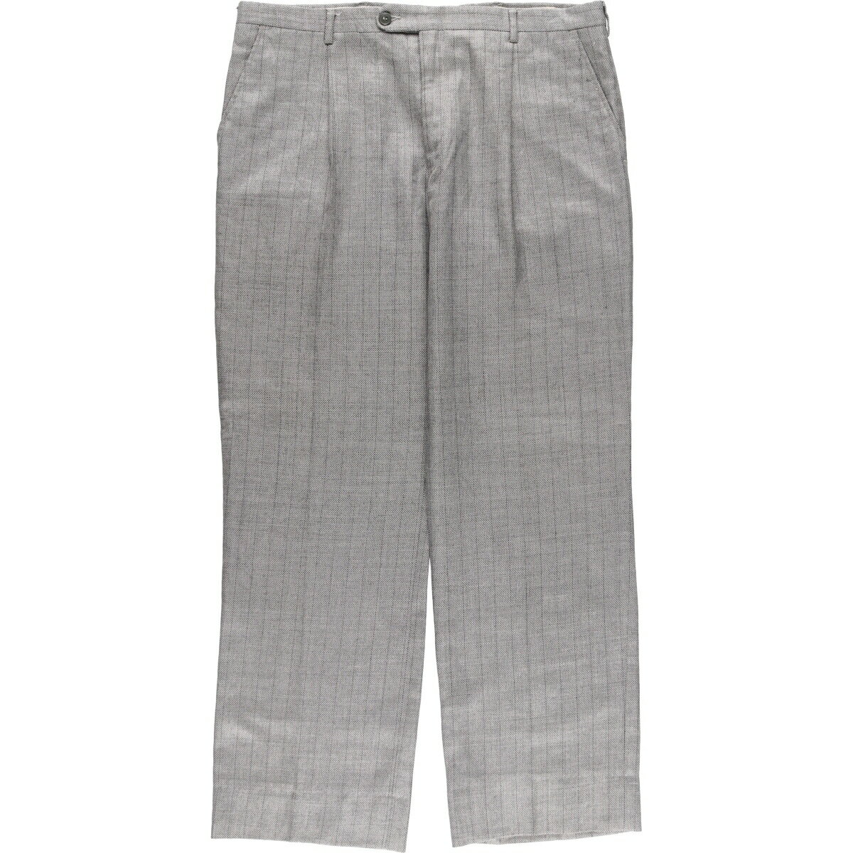 Rakuten - 古着 チェック柄 ワンタック スラックスパンツ メンズw37相当 ヴィンテージ /eaa548891 【中古】 【250516】 【SS2603_30】