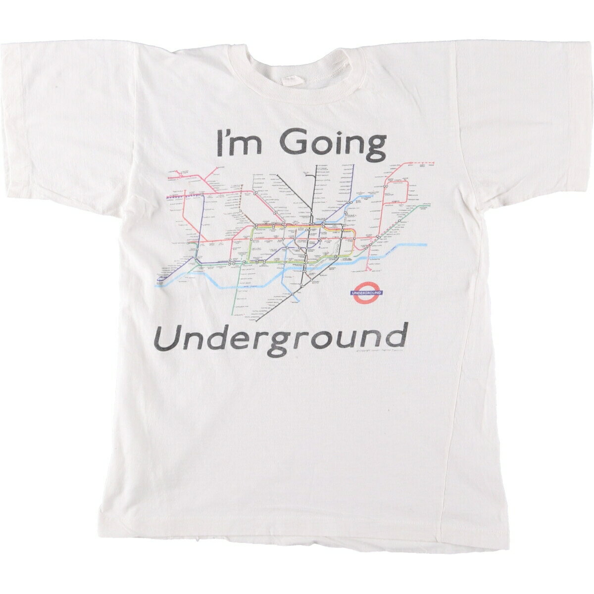 古着 LONDON UNDERGROUND ロンドン地下鉄 アドバタイジングTシャツ レディースS相当 ヴィンテージ /eaa549040 【中古】 【250511】 【ADEL/アデル】 【SS2509_30】
