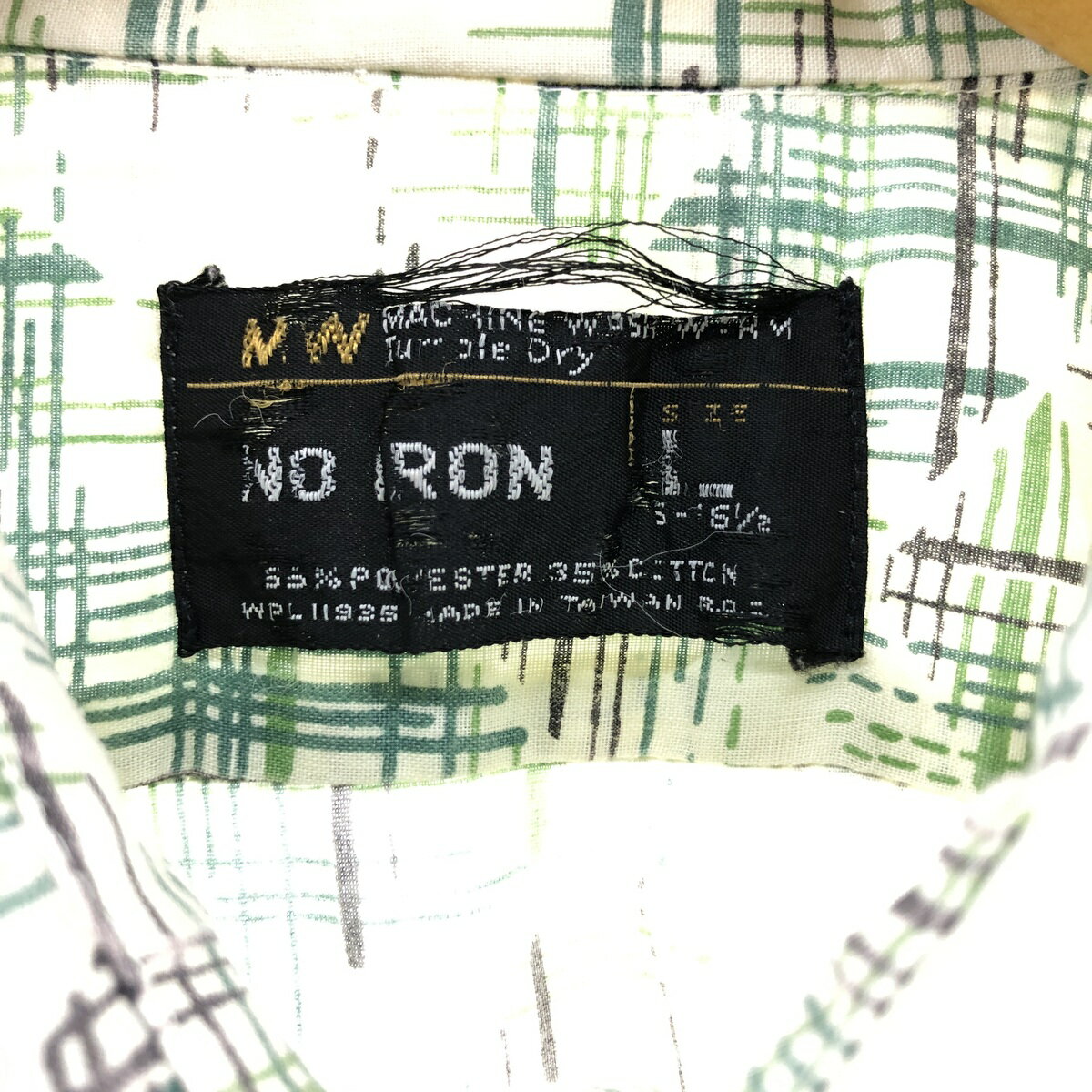 古着 ~70'S 総柄 襟芯入り 長袖 ポリシャツ メンズL相当 ヴィンテージ /eaa549098 【中古】 【250513】