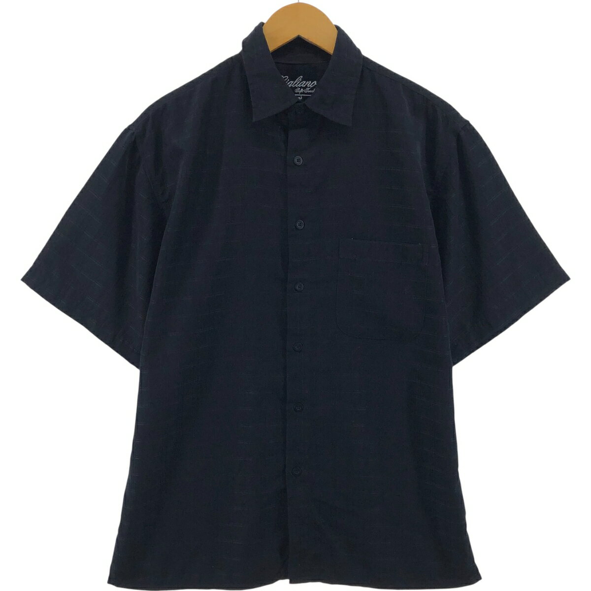 古着 チェック柄 半袖 ポリシャツ ボックスシャツ メンズM相当 /eaa549194 【中古】 【250516】 【SS2509_30】