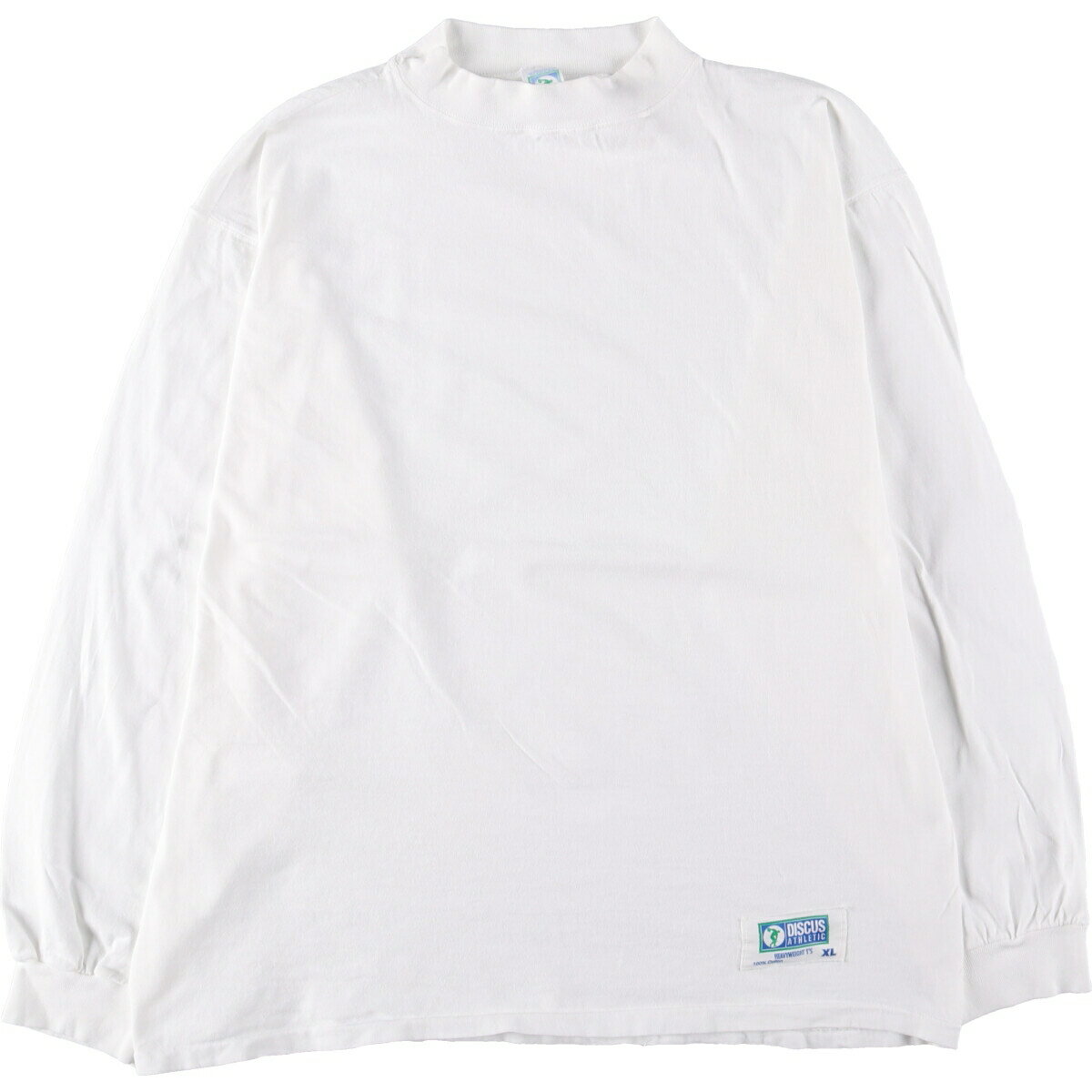 古着 90'S ディスカス DISCUS ハイネック ロングTシャツ ロンT USA製 メンズXL相当 ヴィンテージ /eaa549228 【中古】 【250518】