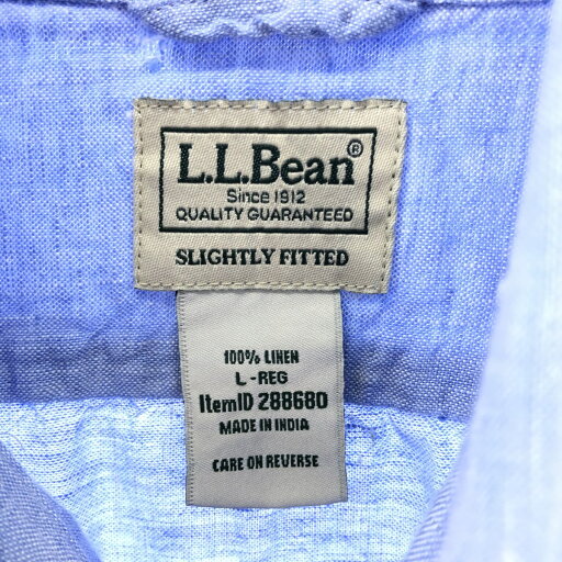 古着 90~00'S エルエルビーン L.L.Bean SLIGHTLY FITTED 長袖 リネンシャツ メンズL相当 ヴィンテージ /eaa549385 【中古】 【250517】