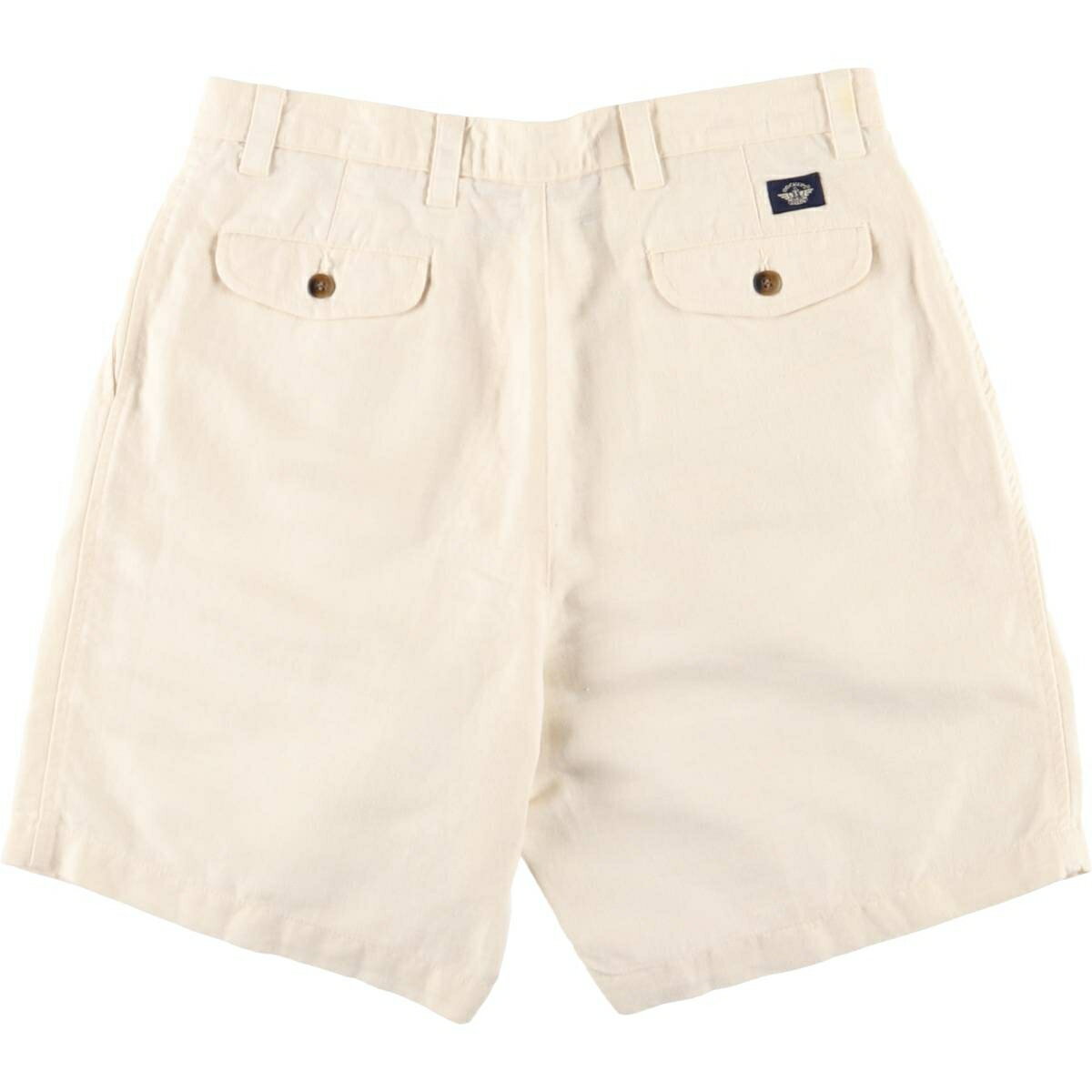 古着 90'S ドッカーズ DOCKERS KHAKIS ツータック リネン×コットンショーツ ショートパンツ メンズw34相当 ヴィンテージ /eaa549445 【中古】 【250523】 【SS2509_10】