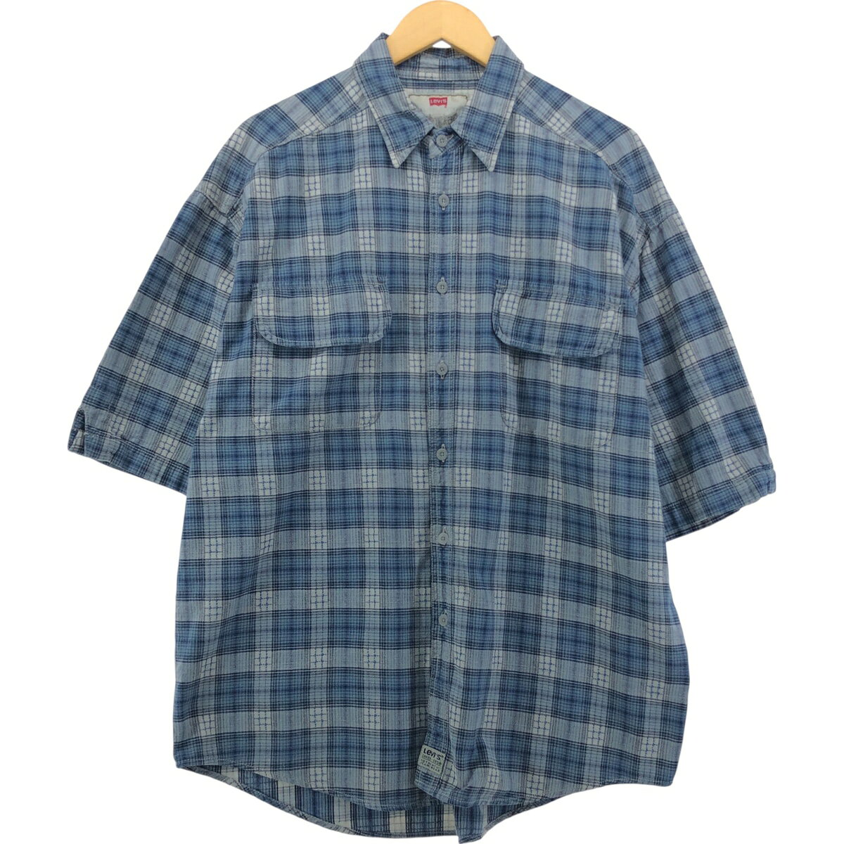 古着 90'S リーバイス Levi's 半袖 チェックシャツ メンズXL相当 /eaa549757 【中古】 【250522】 【SS2603_30】