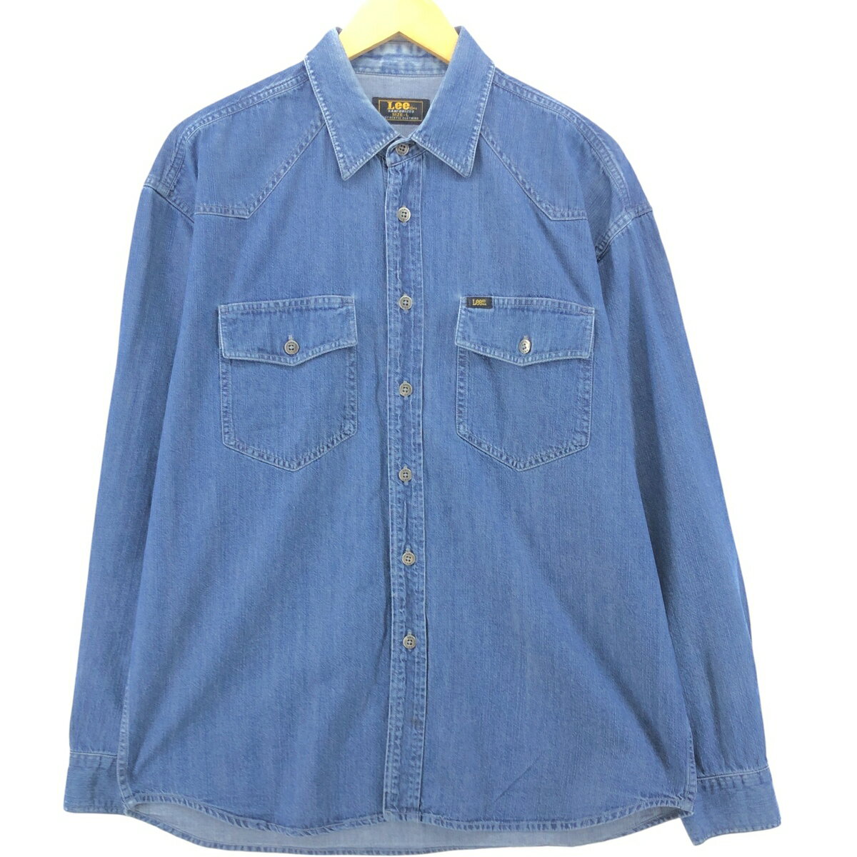 古着 リー Lee 長袖 デニムシャツ USA製 メンズL相当 /eaa549799 【中古】 【250601】 【NL2503】 【ss2601_30】