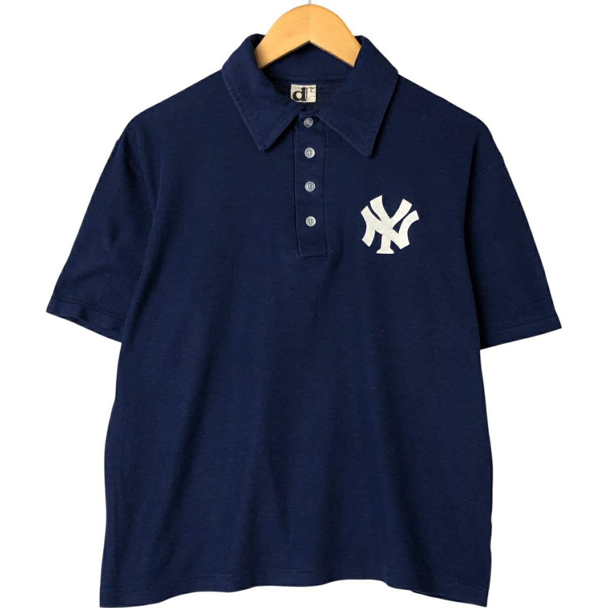 古着 80'S DOWNERWEAR MLB NEW YORK YANKEES ニューヨークヤンキース 半袖 ポロシャツ USA製 メンズL相当 ヴィンテージ /eaa550091 【中古】 【250522】 【Elulu/エルル】 【NL2503】