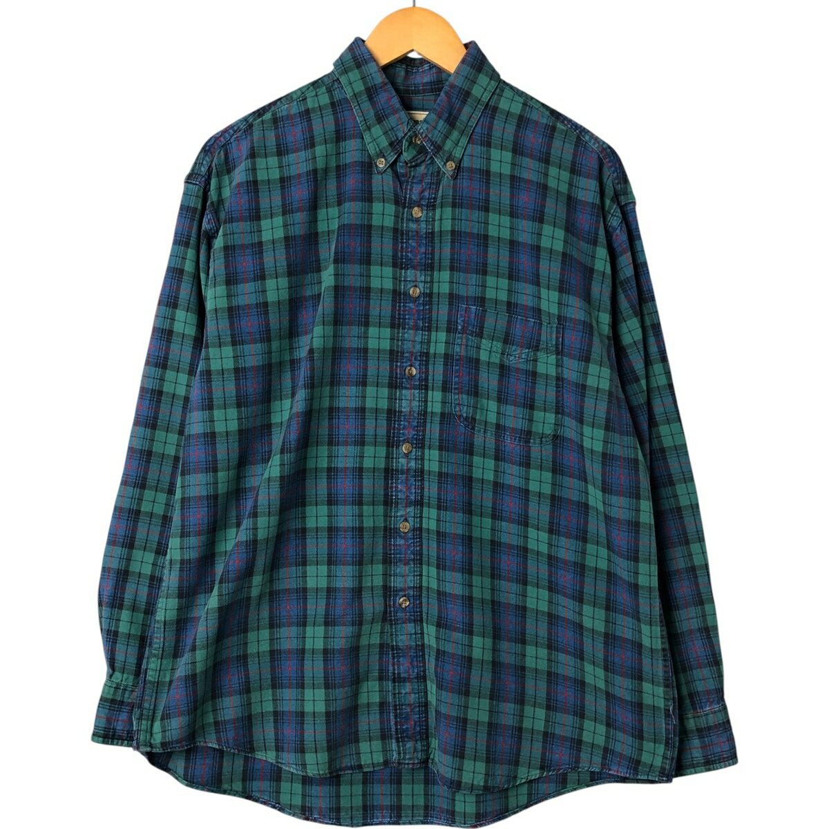 古着 80'S エルエルビーン L.L.Bean 長袖 ボタンダウンチェックシャツ メンズL相当 ヴィンテージ /eaa550565 【中古】 【250523】 【NL2503】