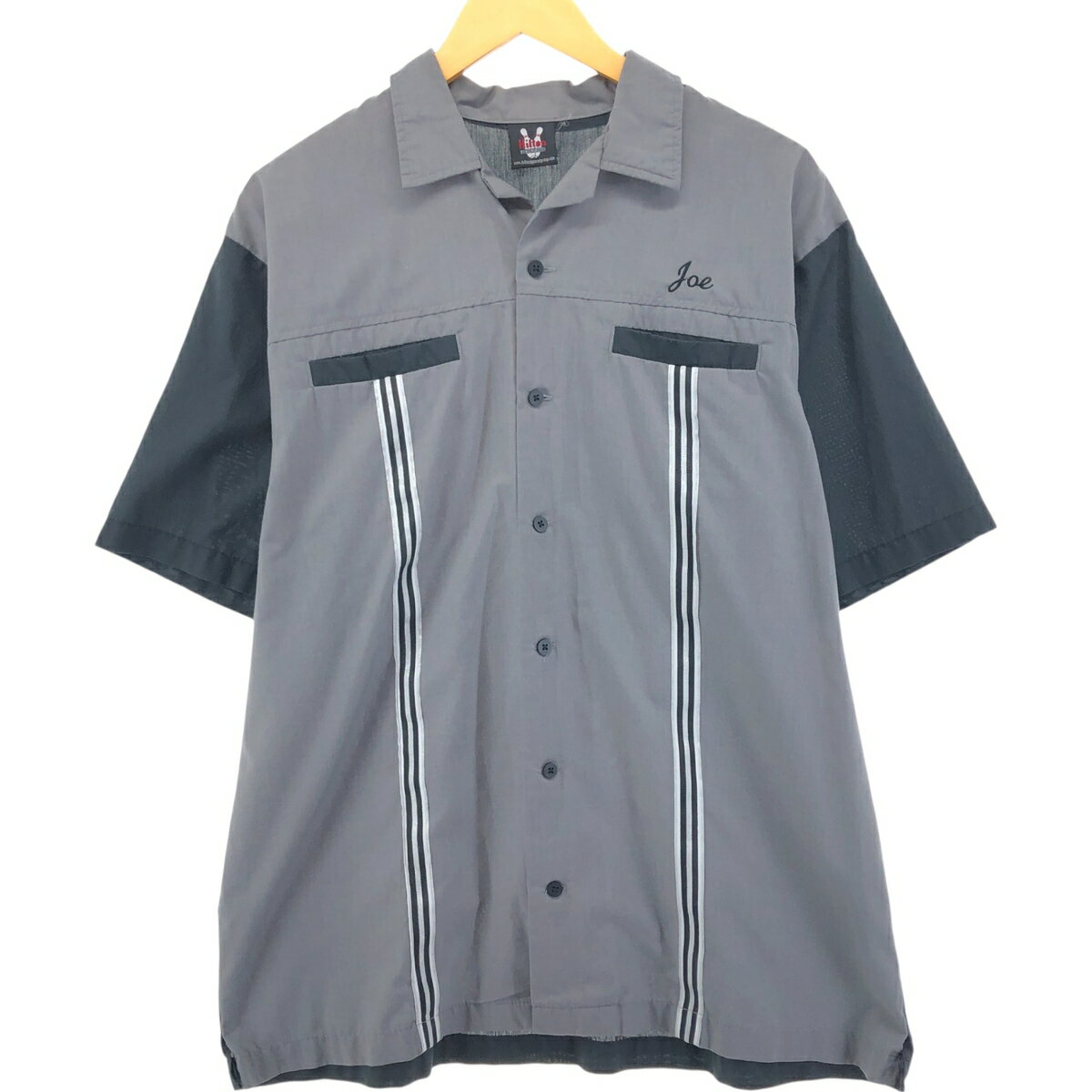 古着 ヒルトン HILTON オープンカラー バックプリント ボウリングシャツ ボックスシャツ メンズL相当 /eaa551058 【中古】 【250524】 【SS2509_10】