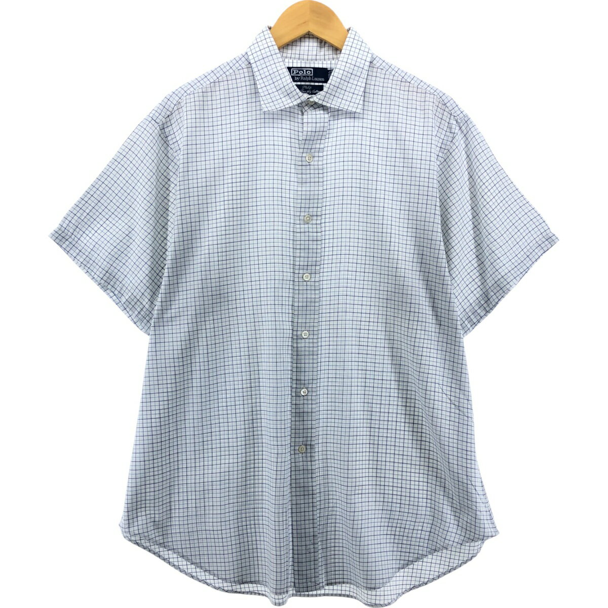 樂天商城 - 古着 ラルフローレン Ralph Lauren POLO by Ralph Lauren PHILIP 半袖 ボタンダウン チェックシャツ メンズL相当 /eaa551094 【中古】 【250524】 【SS2603_10】
