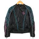 古着 ハーレーダビッドソン Harley-Davidson RIDING GEAR トライバル柄 メッシュ レーシングジャケット レディースXS相当 /eaa551105 【中古】 【250519】 【Elulu/エルル】 【NL2503】(4)