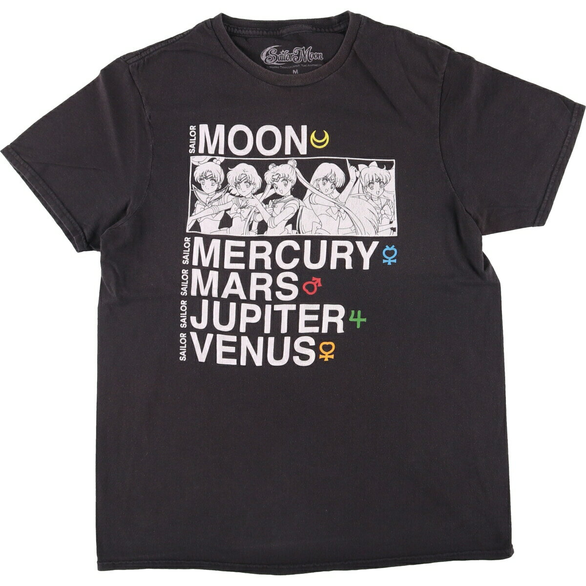 Character - 古着 SAILOR MOON 美少女戦士セーラームーン アニメ キャラクタープリントTシャツ メンズM相当 /eaa551289 【中古】 【250524】 【SS2603_30】