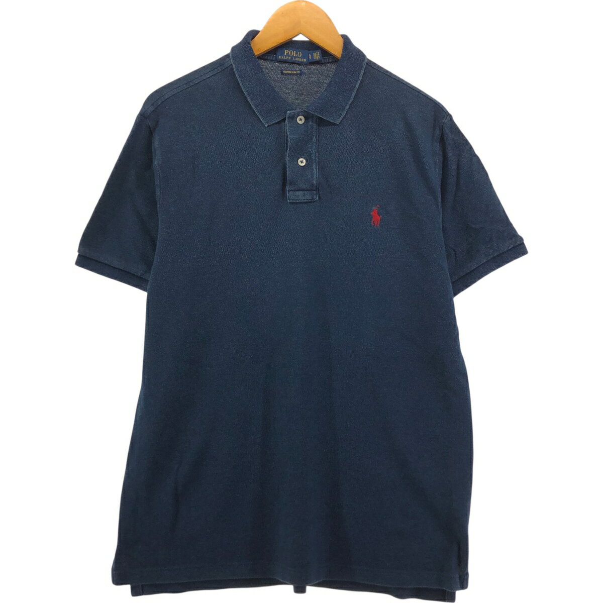 樂天商城 - 古着 ラルフローレン Ralph Lauren POLO RALPH LAUREN CUSTOM SLIM FIT 半袖 ポロシャツ メンズL相当 /eaa551360 【中古】 【250517】 【SS2603_10】