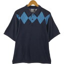 古着 プーマ PUMA アーガイル柄 半袖 ポロシャツ メンズL相当 /eaa551530 【中古】 【250530】