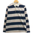古着 バーバリー Burberry's ボーダー柄 長袖 ラガーシャツ メンズS相当 /eaa551655 【中古】 【250518】