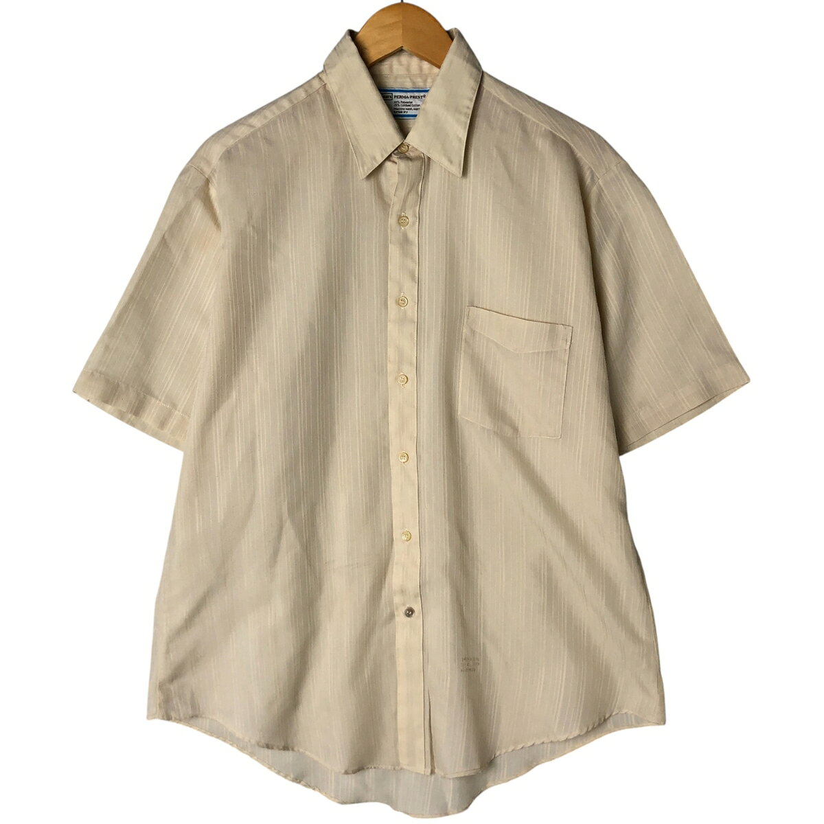 古着 70'S シアーズ Sears PERMA-PREST 半袖 ポリシャツ メンズL相当 ヴィンテージ /eaa551803 【中古】 【250601】 【NL2503】 【SS2509_30】