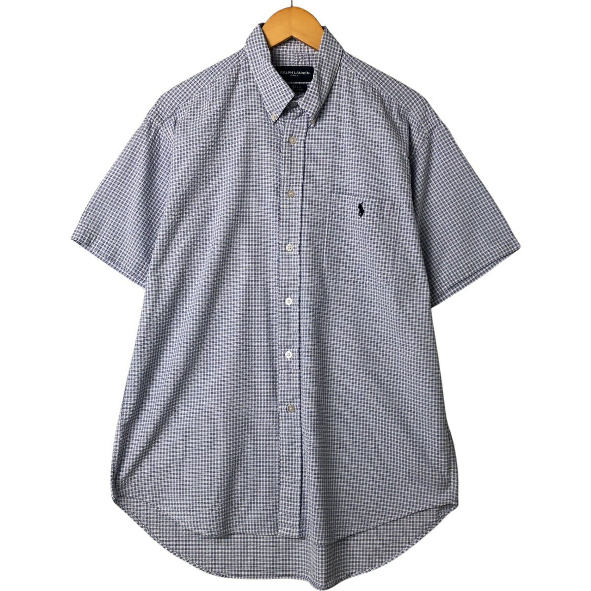 Rakuten - 古着 ラルフローレン Ralph Lauren RALPH LAUREN GOLF TILDEN ギンガムチェック 半袖 ボタンダウン チェックシャツ メンズL相当 /eaa551860 【中古】 【250526】 【NL2503】 【SS2603_10】