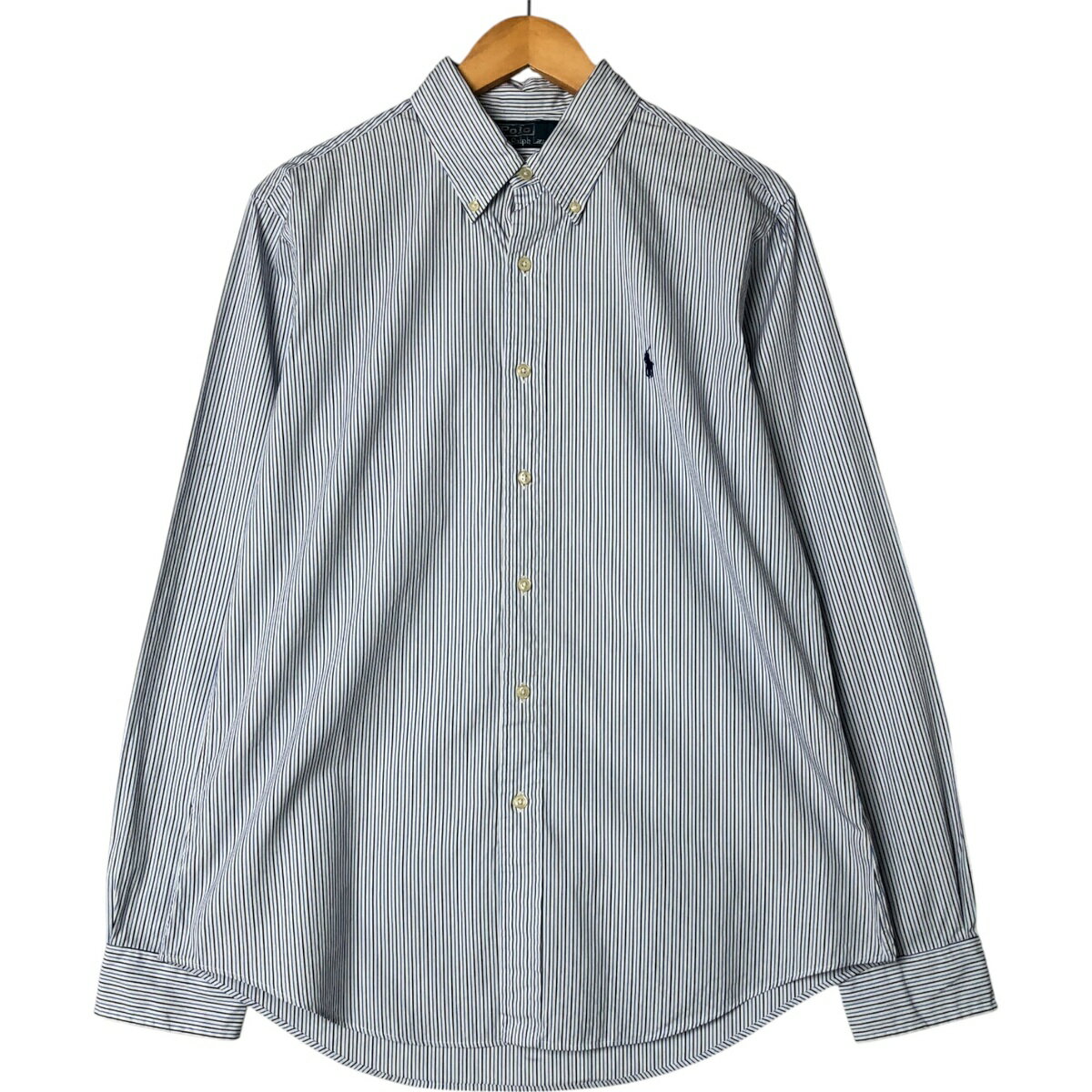 古着 ラルフローレン Ralph Lauren POLO by Ralph Lauren 長袖 ボタンダウンストライプシャツ メンズL相当 /eaa551955 【中古】 【250606】 【NL2503】 【SS2603_10】 ホワイト系 春夏秋冬