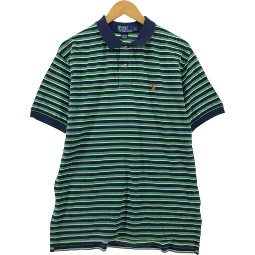 古着 ラルフローレン Ralph Lauren POLO by Ralph Lauren 半袖 ボーダー ポロシャツ メンズL相当 /eaa552196 【中古】 【250528】 【SS2509_10】