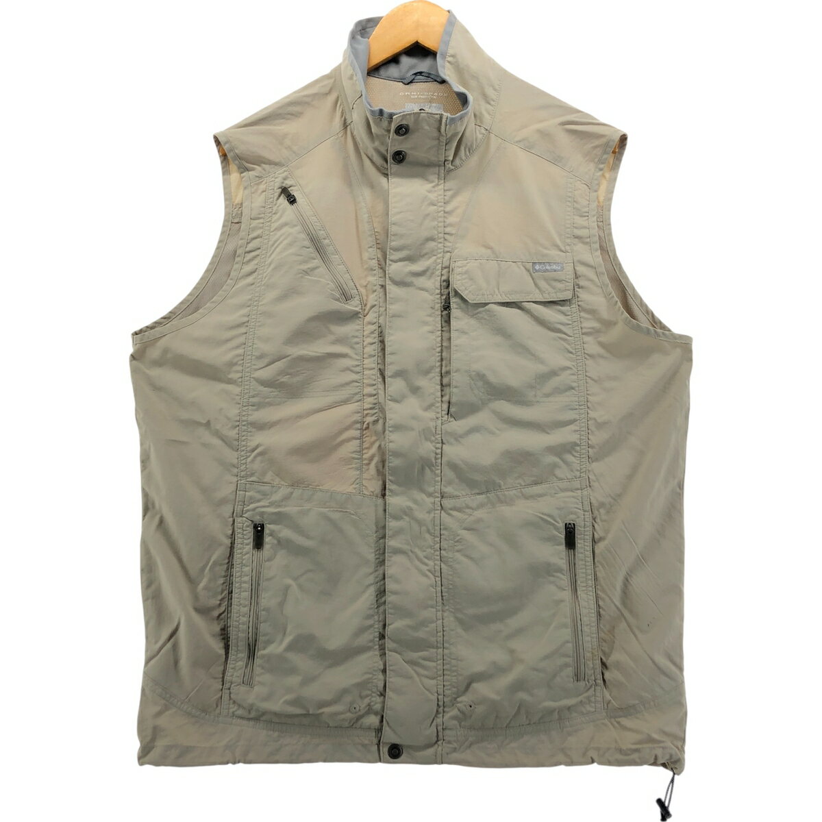 90’s Columbia ナイロンベスト青L白タグ中綿入りバイカラー 153377c92138b130dbcfd1f9c837cb