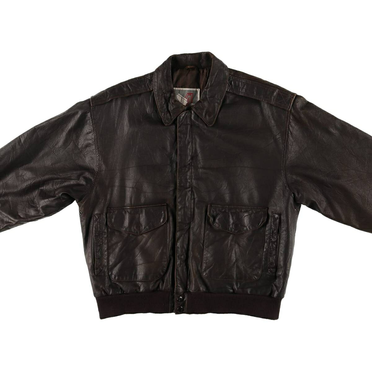 古着 ARGUS A-2タイプ レザーフライトジャケット メンズL相当 ヴィンテージ /eaa552616 【中古】 【250523】