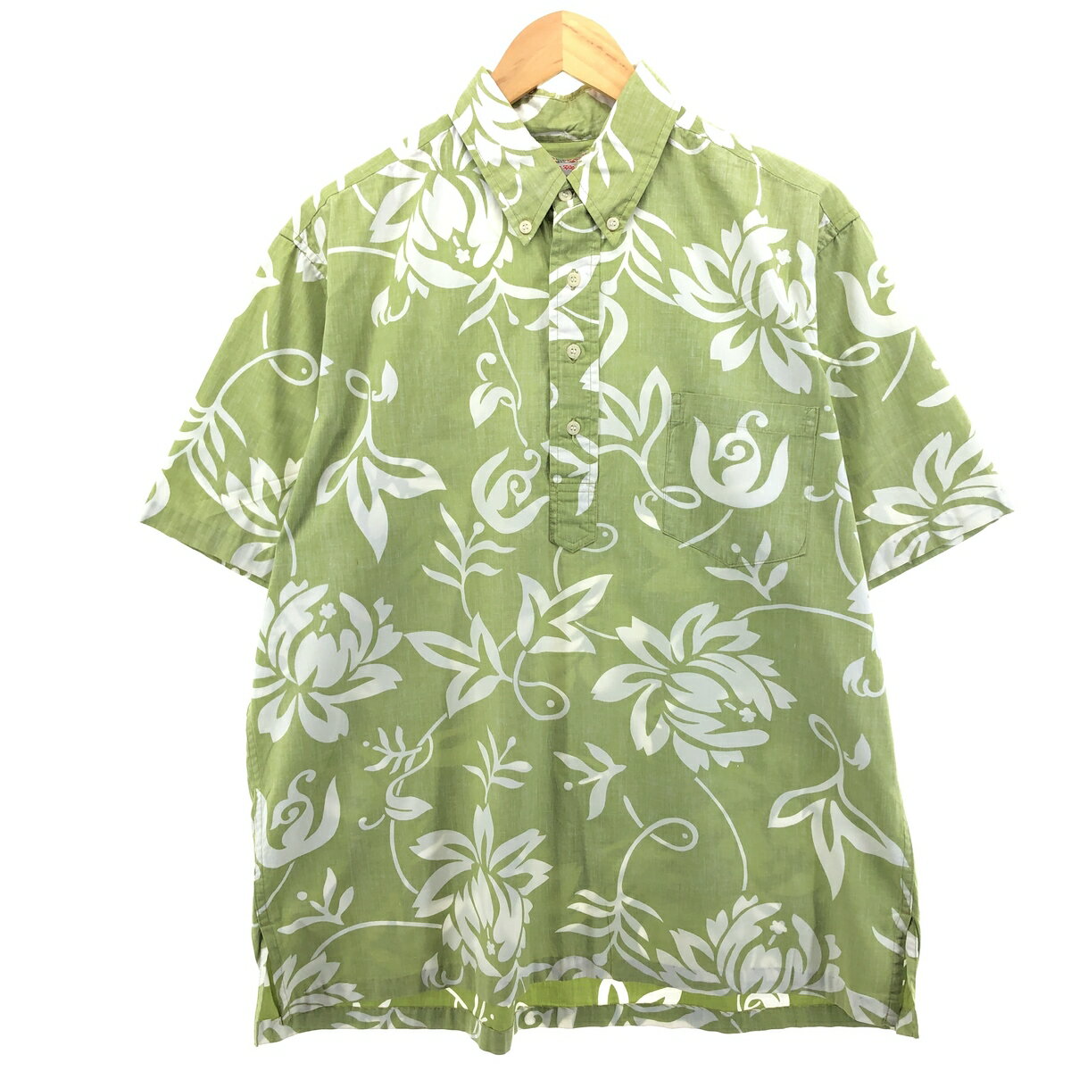 古着 90'S レインスプーナー REYNSPOONER COMMEMORATIVE CLASSICS 総柄 花柄 プルオーバー ボタンダウン ハワイアンアロハシャツ ボックスシャツ ハワイ製 メンズL相当 ヴィンテージ /eaa552845 【中古】 【250525】 【SS2603_10】