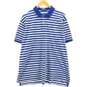 古着 ラルフローレン Ralph Lauren POLO by Ralph Lauren 半袖 ボーダー ポロシャツ メンズXL相当 /eaa552977 【中古】 【250530】