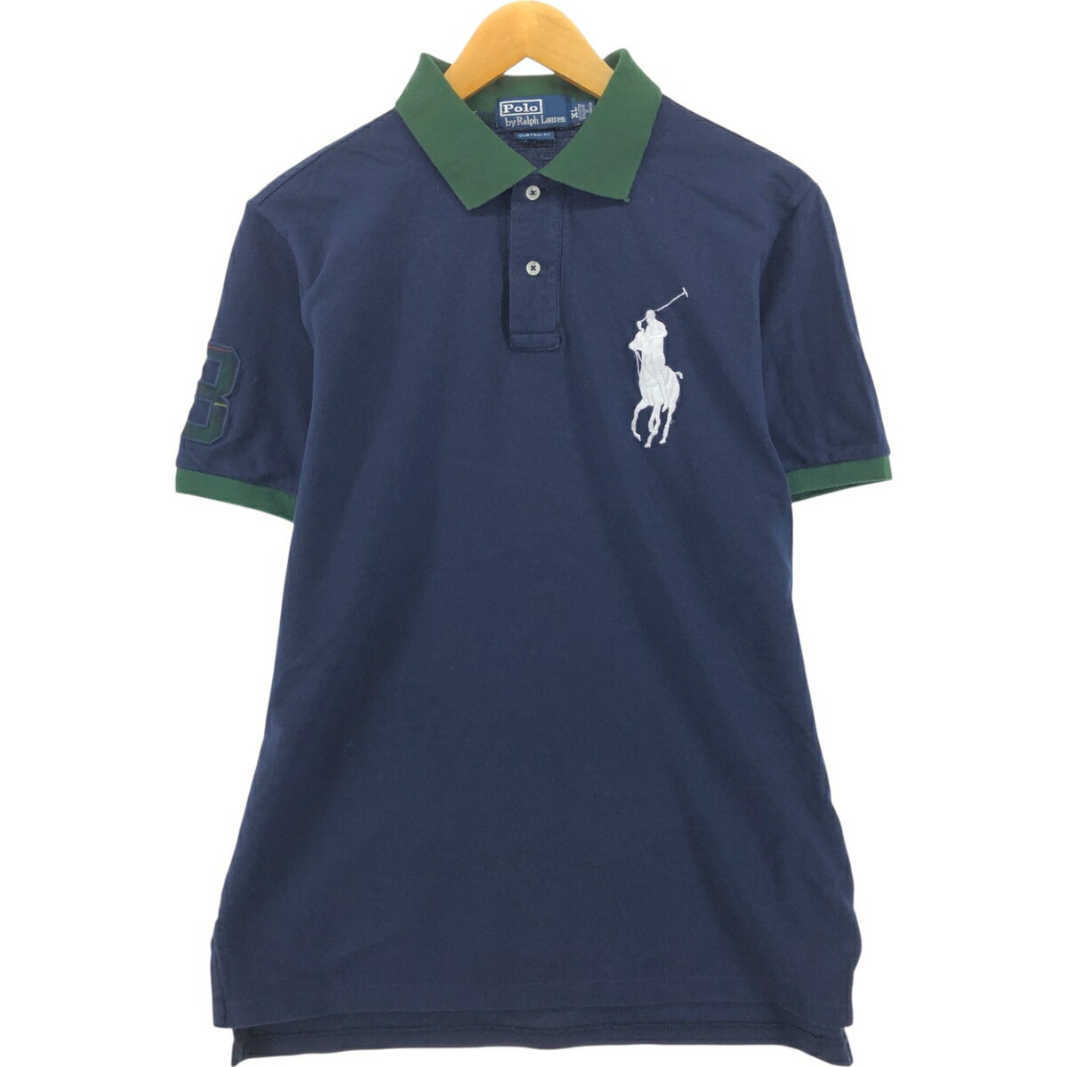 古着 ラルフローレン Ralph Lauren POLO by Ralph Lauren CUSTOM FIT ビッグポニー 半袖 ポロシャツ メンズXL相当 /eaa553110 【中古】 【250602】 【SS2509_10】