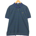 古着 ラルフローレン Ralph Lauren POLO by Ralph Lauren 半袖 ボーダー ポロシャツ メンズXL相当 /eaa553503 【中古】 【250530】