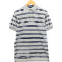 古着 ラルフローレン Ralph Lauren POLO by Ralph Lauren 半袖 ボーダー ポロシャツ メンズM相当 /eaa553508 【中古】 【250530】