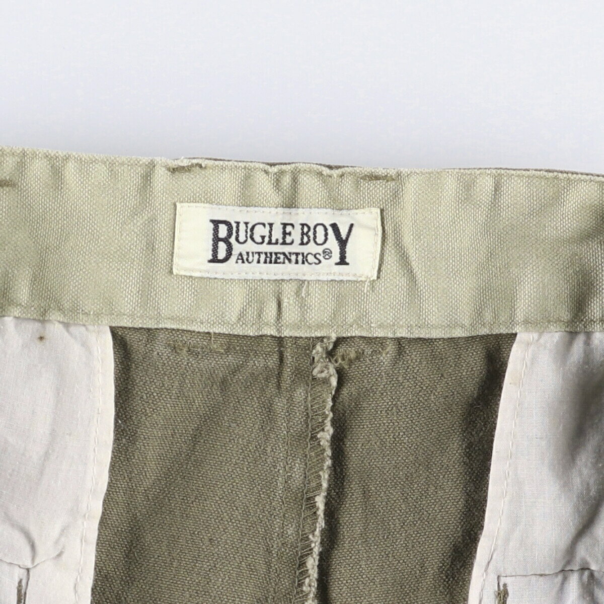 古着 90'S ビューグルボーイ BUGLE BOY ダブルニー ツータック ラミー×コットンパンツ カーゴパンツ メンズw32相当 /eaa553648 【中古】 【250606】