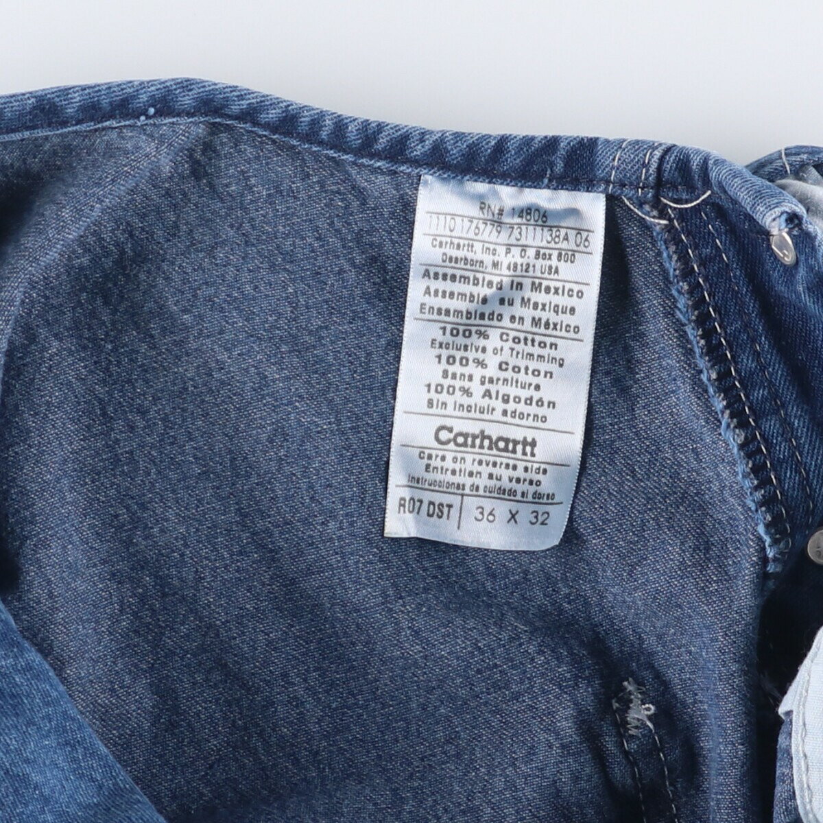 古着 カーハート Carhartt デニムオーバーオール メンズw36相当 /eaa553707 【中古】 【250530】