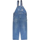 古着 ビッグサイズ カーハート Carhartt デニムオーバーオール メンズw40相当 /eaa553710 【中古】 【250530】