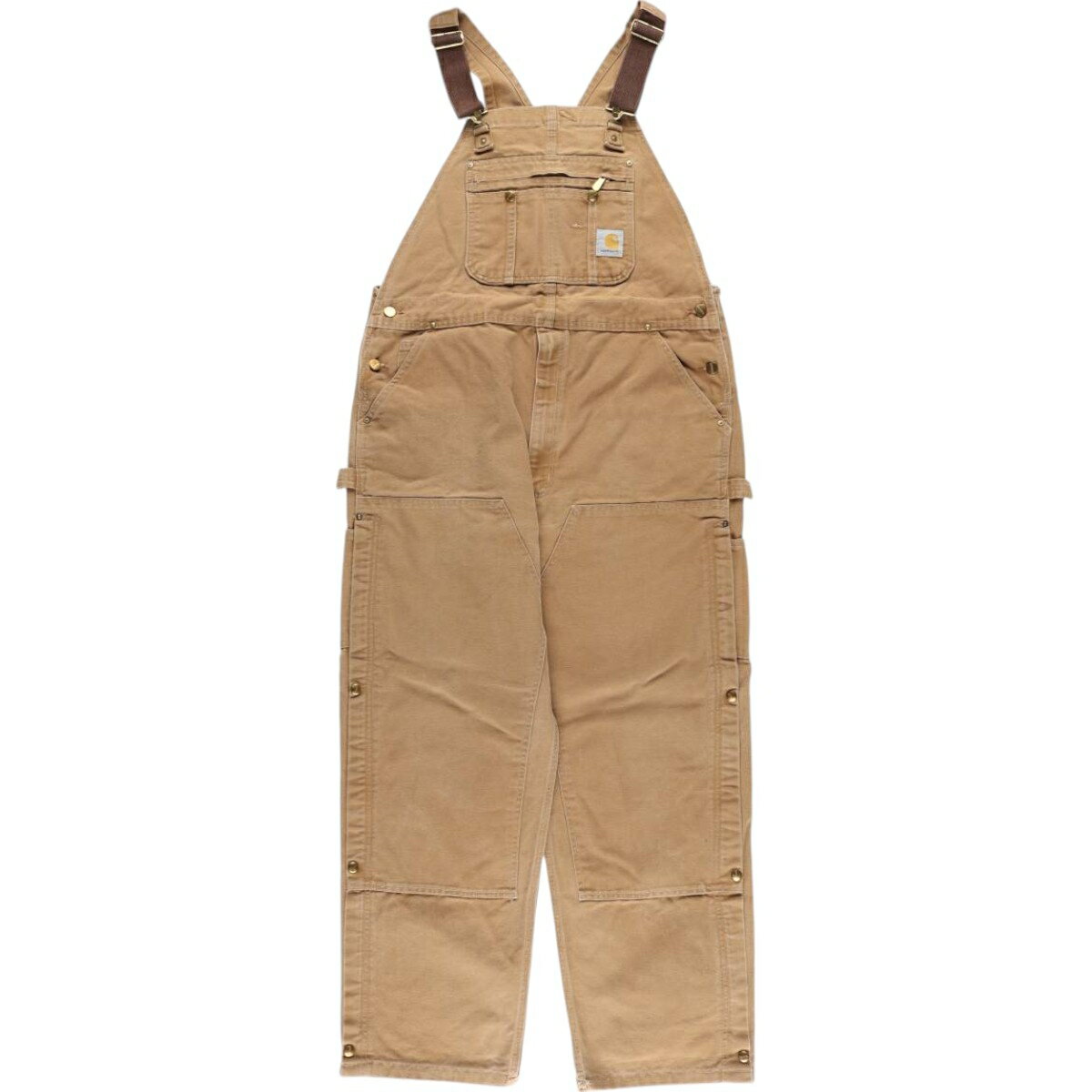古着 カーハート Carhartt ダブルニー ダック オーバーオール メンズw38相当 /eaa553790 【中古】 【250531】