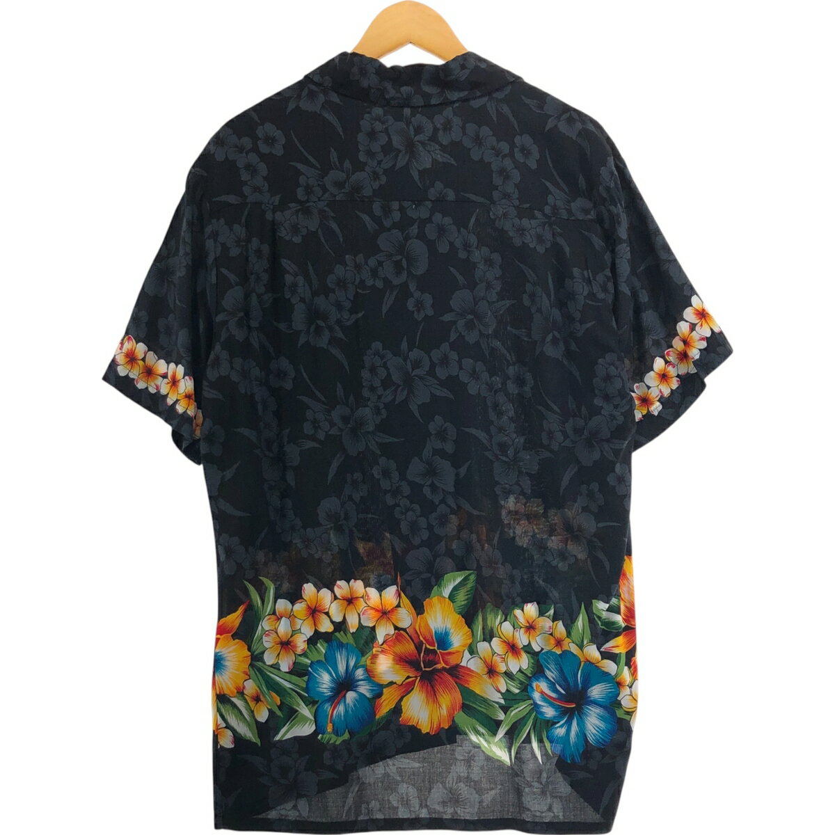 古着 90'S ケニントン KENNINGTON 総柄 花柄 オープンカラー レーヨン ハワイアンアロハシャツ ボックスシャツ メンズM相当 ヴィンテージ /eaa553810 【中古】 【250605】