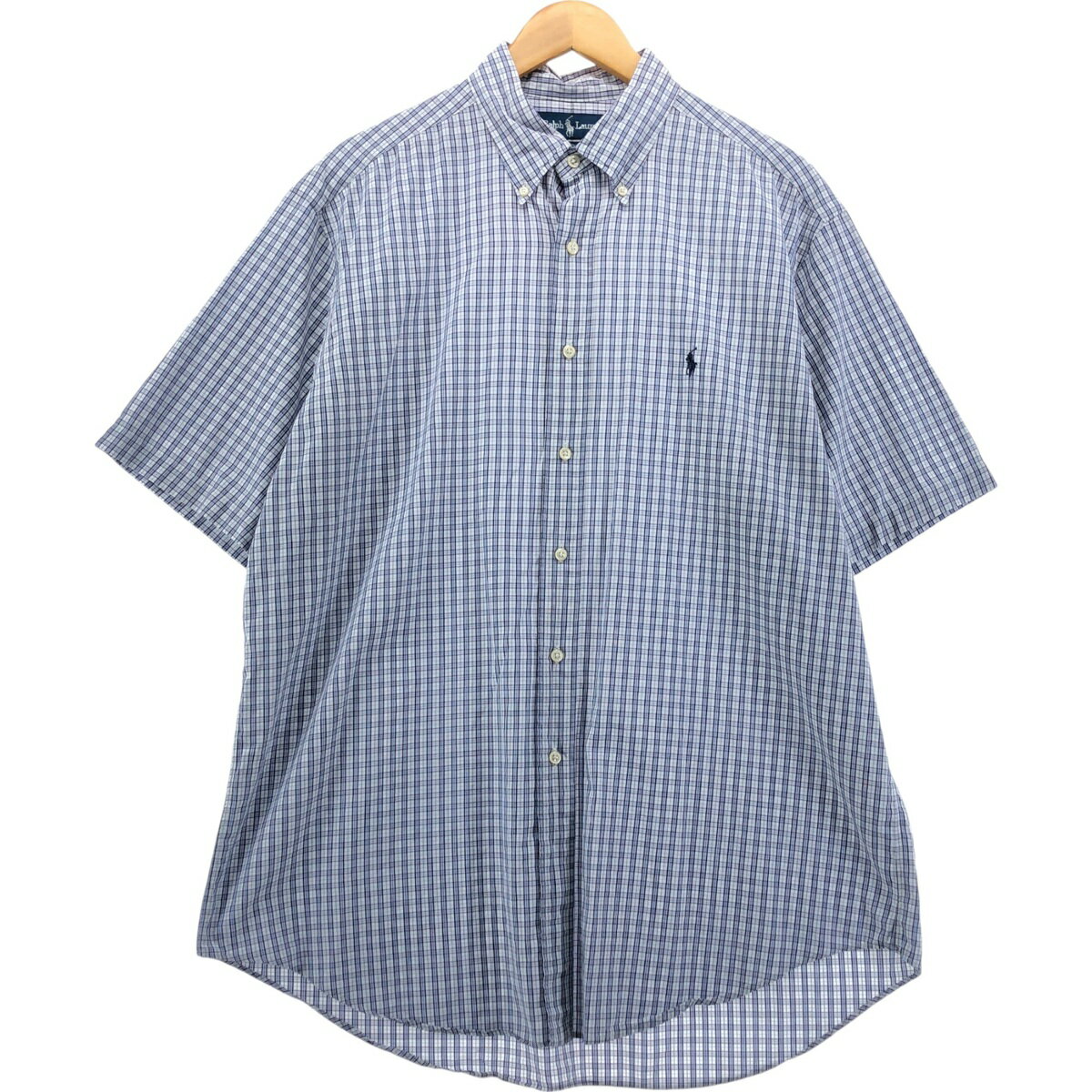 古着 ラルフローレン Ralph Lauren YARMOUTH 半袖 ボタンダウン チェックシャツ メンズXL相当 /eaa553848 【中古】 【250530】