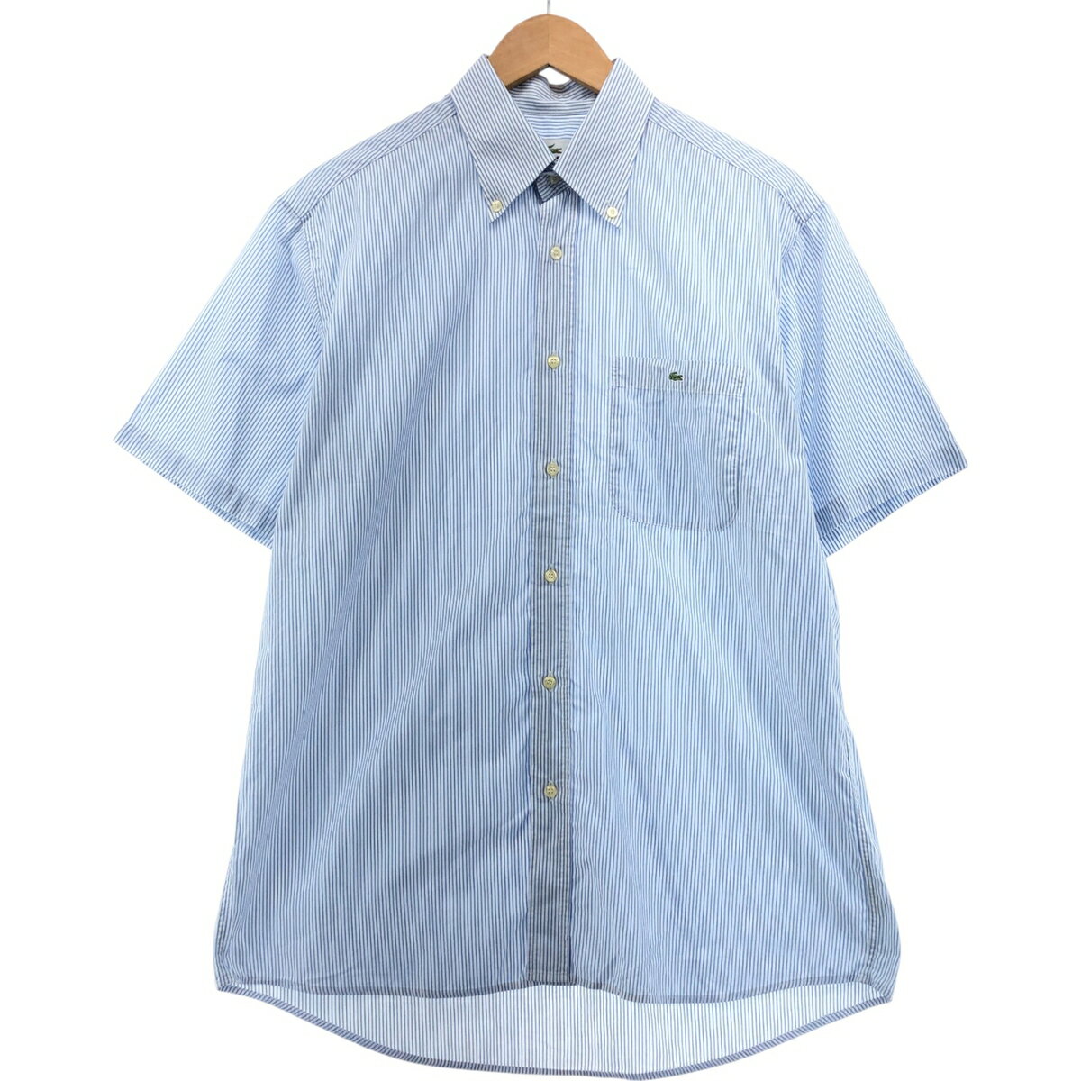 古着 ラコステ LACOSTE 半袖 ボタンダ
