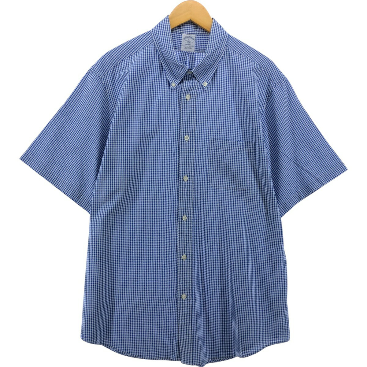 商品詳細 ブランド・Brooks Brothers・ブルックスブラザーズ・ 特徴・ボタンダウン・半袖・シアサッカー・ モデル/形状・1818 REGENT・半袖 ボタンダウン チェックシャツ・ 素材・コットン:100%・ 色・ブルー系 青色...