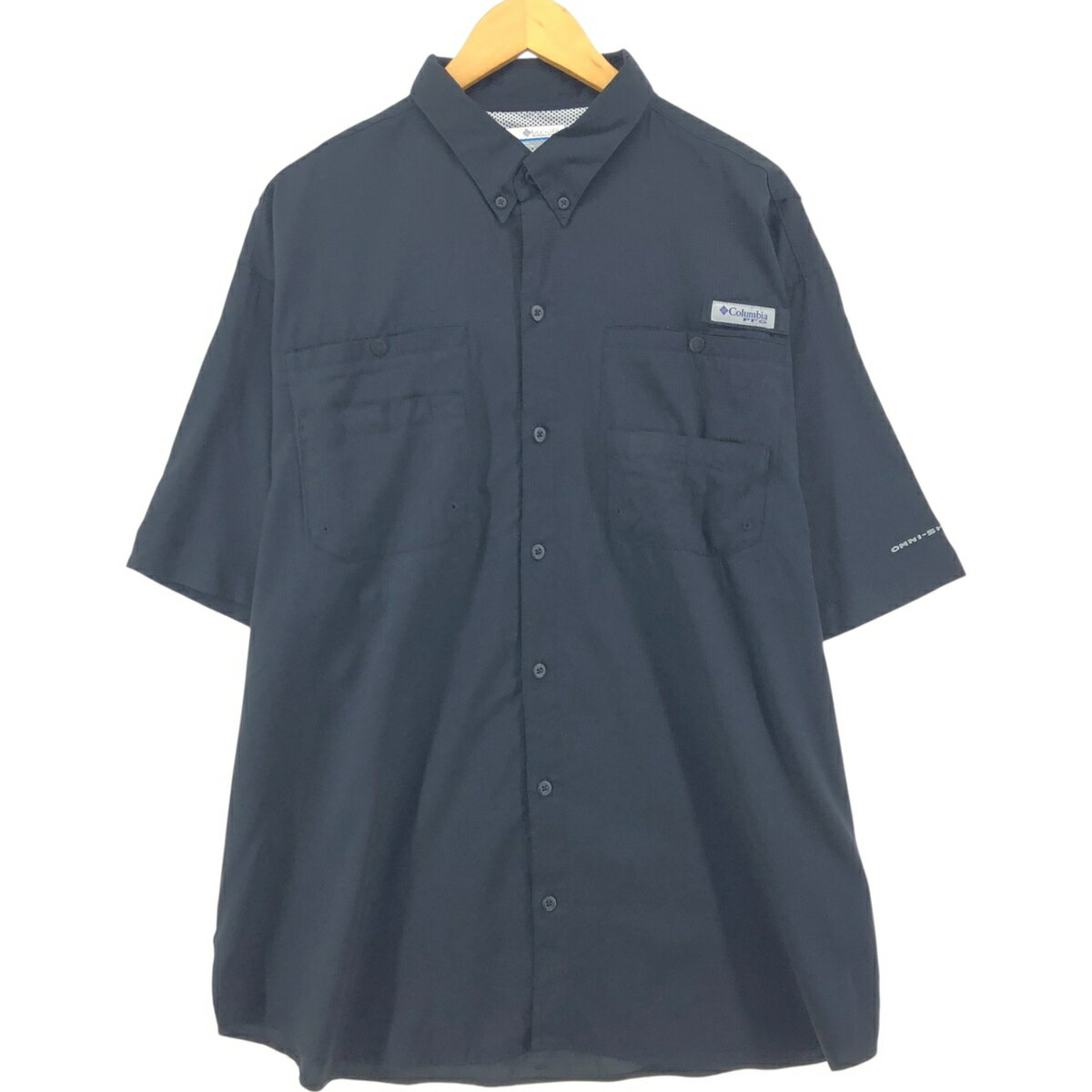 Rakuten - 古着 コロンビア Columbia PFG OMNI-SHADE リップストップ ボタンダウン 半袖 フィッシングシャツ メンズXL相当 /eaa553911 【中古】 【250606】 【SS2603_30】