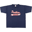 古着 PARAMOUNT SPORTSWEAR NFL DALLAS COWBOYS ダラスカウボーイズ NFL CAROLINA PANTHERS カロライナパンサーズ ヘンリーネック ゲームシャツ フットボールシャツ USA製 メンズXL相当 ヴィンテージ /eaa554016 【中古】 【250603】