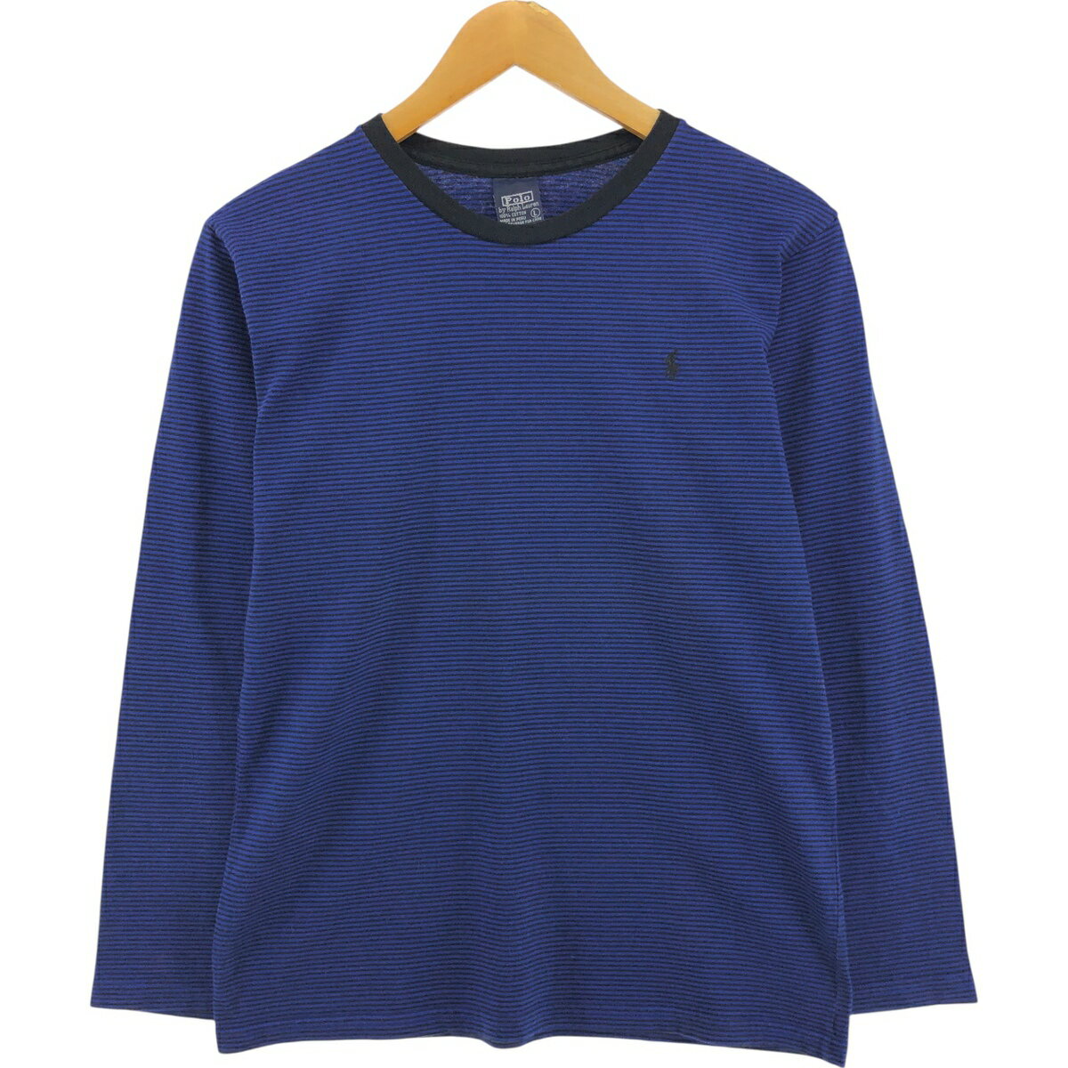 PORTER - 古着 ラルフローレン Ralph Lauren POLO by Ralph Lauren ボーダー柄 ロングTシャツ ロンT メンズL相当 /eaa554260 【中古】 【250606】 【SS2603_10】 ブラック系 春夏秋
