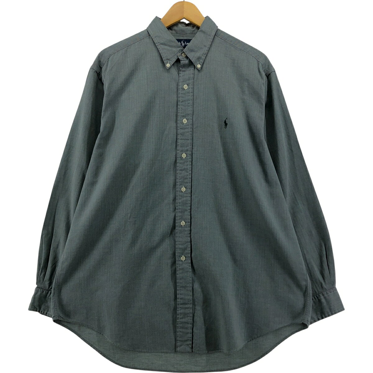 古着 ラルフローレン Ralph Lauren YARMOUTH 長袖 ボタンダウンシャツ メンズL相当 /eaa554479   